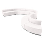  Flash Furniture Alon Series 9 Piece White Reception Sectional 