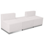  Flash Furniture Alon Series White 3 Piece Reception Bench 