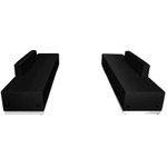  Flash Furniture Alon Series 6 Piece Black Loveseat and Ottoman Configuration 
