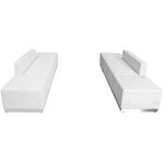  Flash Furniture Alon Series 6 Piece White Loveseat and Ottoman Configuration 