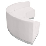  Flash Furniture Alon Series 3 Piece Curved White Reception Sectional 