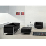  Flash Furniture Imagination 3 Piece Tufted Black Lounge Furniture Set 