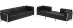  Flash Furniture Imagination Tufted Black LeatherSoft Waiting Room Furniture Set 