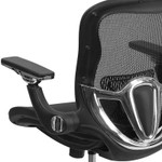  Flash Furniture Contemporary Black Mesh Chair with Adjustable Flip Arms 