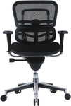  Eurotech Seating Ergohuman Chair with Mesh Back and Fabric Seat 