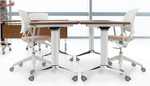 Global Total Office Global Terina 30" x 54" Folding Training Table with Veneer Top 