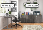  Offices To Go Superior Laminate 71" Height Adjustable Desk with Storage Cabinets 