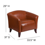  Flash Furniture Imperial Series Cognac Lounge Chair 