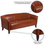  Flash Furniture Imperial Series Cognac Leather Reception Sofa 