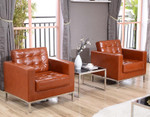  Flash Furniture Lacey Series Contemporary Tufted Cognac Leather Chair 