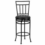  Flash Furniture 29" Black Metal Bar Stool with Leather Swivel Seat 