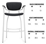 Global Total Office Global Caprice Series Contemporary Bar Stool 3369