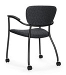 Global Total Office Global Caprice Series Modern Armchair with Casters 3365C 