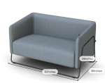 Friant Office Furniture Friant Hanno Contemporary Loveseat 