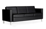 Global Total Office Global Citi Genuine Leather Three Seat Sofa 7877