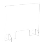 Safco Products Safco Portable Freestanding 23.5"H Acrylic Sneeze Guard with Pass Through 