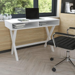  Flash Furniture 42" White Home Office Computer Desk with Open Storage 