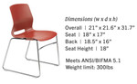 KFI Studios KFI IMME Polypropylene Sled Base Side Chair SL2700