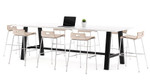 KFI Studios KFI 8' High Pressure Laminate Midtown Counter Height Collaborative Table (Available with Power!) 