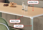  KFI Studios 72" Dailey Rectangular Table TFL3672D (Available with Power!) 