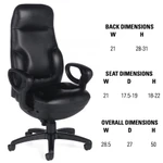 Global Total Office Global Concorde Series Leather Executive Chair 2424-18