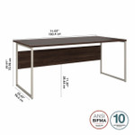  Bush Business Furniture Hybrid 72W x 36D Computer Table Desk with Metal Legs 