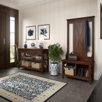 Bush Business Furniture Bush Furniture Key West Entryway Storage Set with Hall Tree, Shoe Bench and Console Table 