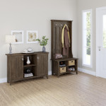 Bush Business Furniture Bush Furniture Salinas Entryway Storage Set with Hall Tree, Shoe Bench and Accent Cabinet 