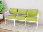 Lesro Lenox Steel Collection 3 Seat Reception Sofa Bench LS3101 
