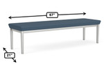  Lesro Amherst Steel Collection 3 Seat Reception Bench AS3001 