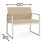  Lesro Gansett 750 lb. Capacity Bariatric Sled Base Guest Chair GN1401 