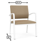  Lesro Newport Steel Frame 400 lb. Capacity Oversize Guest Chair NP1201 