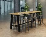KFI Studios KFI 84"W x 36"D x 36"H Midtown Industrial Counter Height Conference Table (Available with Power!) 