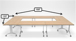  Special-T Link 8 Piece Conference Training Table Layout 