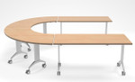  Special-T Link 4 Piece Collaborative U-Shaped Mobile Table Layout 