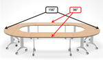  Special-T Link 6 Piece Collaborative Open Center Racetrack Table Configuration 