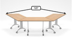  Special-T 6 Person Flip Top Trapezoid Table Configuration 