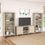 Bush Business Furniture Bush Furniture Salinas TV Stand with Set of 2 Bookcases 
