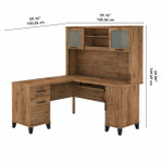 Bush Business Furniture Bush Furniture Somerset 60W L Shaped Desk with Hutch 