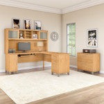 Bush Business Furniture Bush Furniture Somerset 72W L Shaped Desk with Hutch and Lateral File Cabinet 