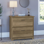 Bush Business Furniture Bush Furniture Cabot 2 Drawer Lateral File Cabinet in Reclaimed Pine 