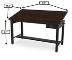 Safco Products Safco Ranger Steel 4 Post 84"W x 43.5"D Architect Drafting Table with Tool Drawer