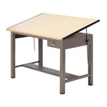 Safco Products Safco Ranger Steel 4-Post 42"W x 30"D Small Interior Designer Drafting Table with Tool Drawer