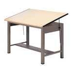 Safco Products Safco Ranger Steel 4-Post 42"W x 30"D Small Engineers Drafting Table with Adjustable Top