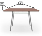  Lesro Mystic 42" Square Collaboration Table MT6142 (Available with Power!) 