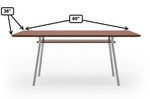  Lesro Mystic 60" Floating Top Conference Table with Shelf (Available with Power!) 