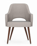 Global Total Office Global Erin Mid Century Modern Guest Reception Chair with Wood Legs GC36532 