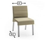  Lesro Waterfall 400 lb. Capacity Armless Guest Chair WF1102 