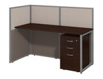 Bush Business Furniture Bush Easy Office 60" Single User Workstation with 3 Drawer Pedestal 