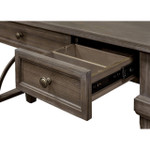  Office Source Monroe 54"W x 24"D Weathered Dove Gray Veneer Writing Desk with Power Ports IMCA384 